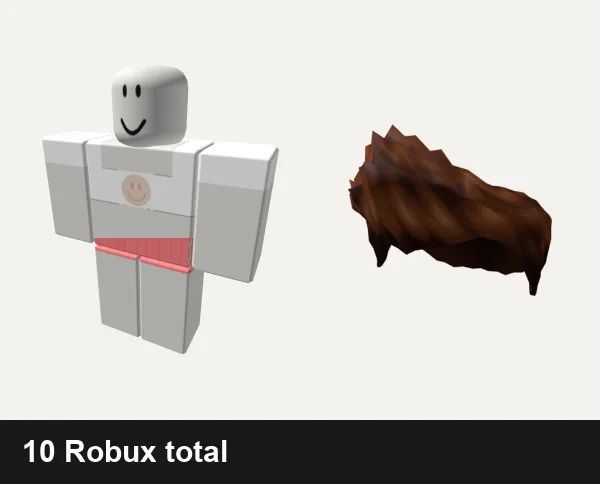 Preppy Roblox outfits under 100 Robux: white and pink smiley preppy top!, 💞Preppy x gabs Summer Pink Blue Set🦩✈️, Brown Charmer Hair