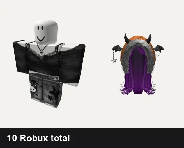 Almost free Streetwear Roblox outfits: Black Emo Girl Fairy Streetwear DaHoodEvade, grey y2k star da hood jeans emo cute streetwear, HALLOWEEN EDITION - Long emo hair w/ cute hoodie