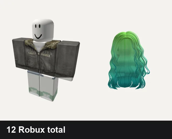 Almost free Y2K Roblox outfits: 2000 y2k winter emo, christmas y2k cottage core green sage vintage, Y2K Green/Blue Long Hair