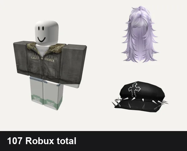 Y2K Roblox outfits under 200 Robux: 2000 y2k winter emo, christmas y2k cottage core green sage vintage, Y2K Messy Half Up Hair (Lavender), Y2K Spikey Beret