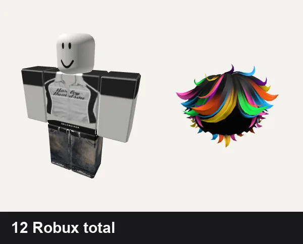 Y2K outfit under 50 Robux: 𝕮𝕲 🤍 y2k white harley racer punk cyber crop top, y2k Balenciaga, Catalog Avatar Creator: Messy Y2K Summer Boy Hair
