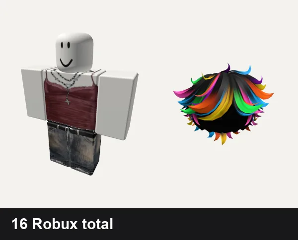 Y2K Roblox outfits under 50 Robux: Y2k cute red tank top, y2k Balenciaga, Catalog Avatar Creator: Messy Y2K Summer Boy Hair